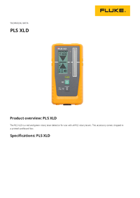 Thumbnail of document Data Sheet - XLD Laser Level